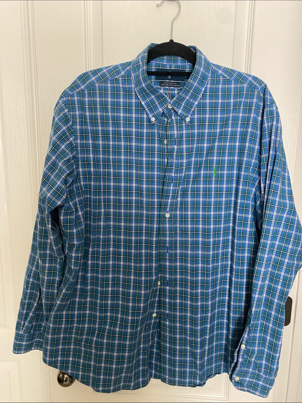 Ralph Lauren Green & Blue Plaid Button-Down Shirt